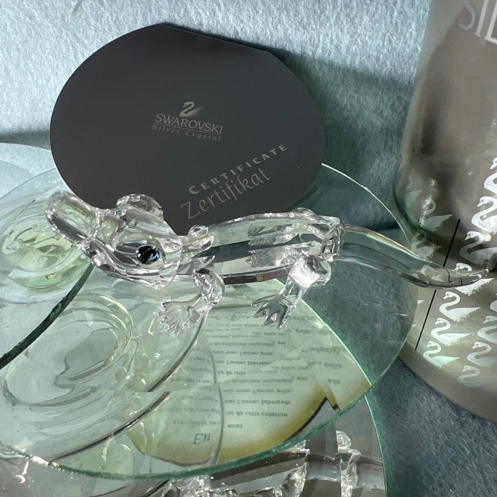 Swarovski Crystal Alligator Figurine #221629‎ Mib Complete Crocodile